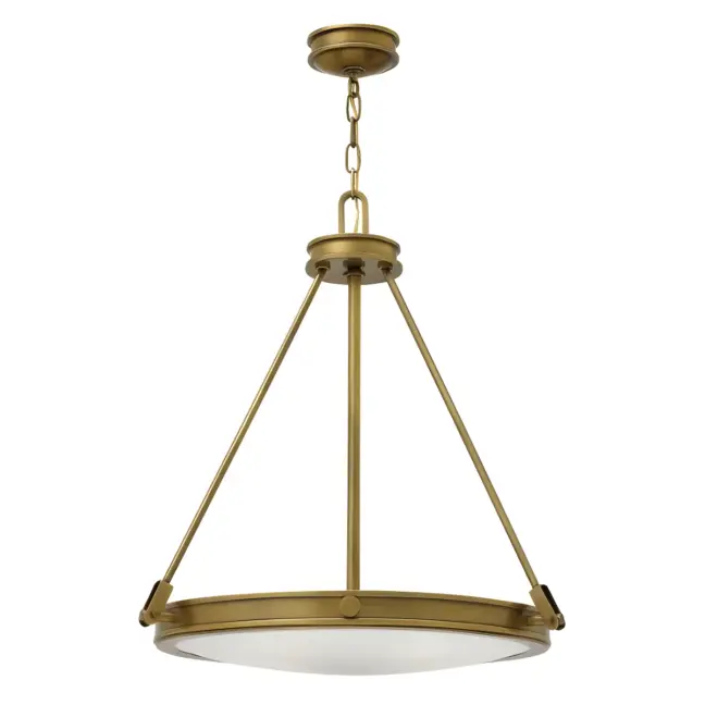 Lampa wisząca Collier - kolor biały, mosiądz, złoty - HK/COLLIER/P