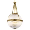 Lampa wisząca Aster - kolor mosiądz, transparentny, złoty - KL/ASTER/P NBR