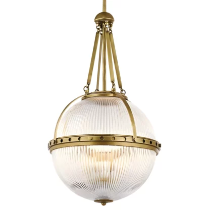 Lampa wisząca Aster - kolor mosiądz, transparentny, złoty - KL/ASTER/P NBR