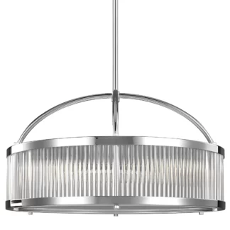 Lampa wisząca Paulson - kolor srebrny, transparentny - FE/PAULSON/6P