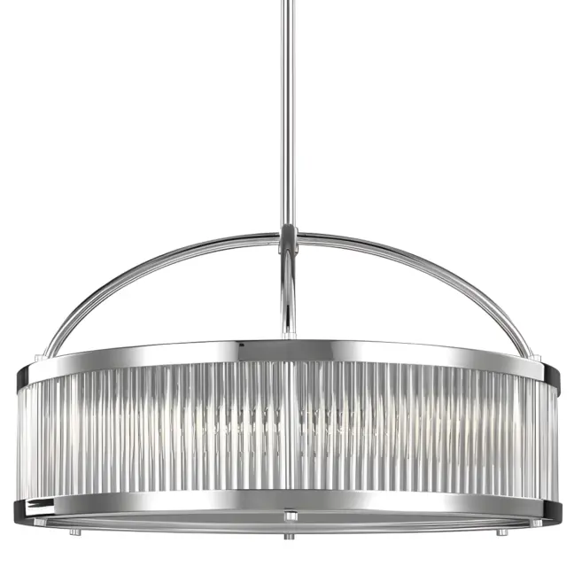 Lampa wisząca Paulson - kolor srebrny, transparentny - FE/PAULSON/6P
