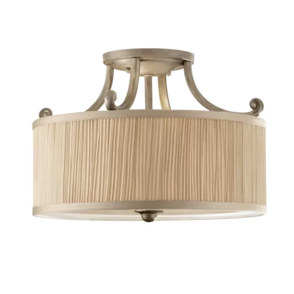 Lampa sufitowa Felicia - kolor beżowy, srebrny - FE/ABBEY/SF