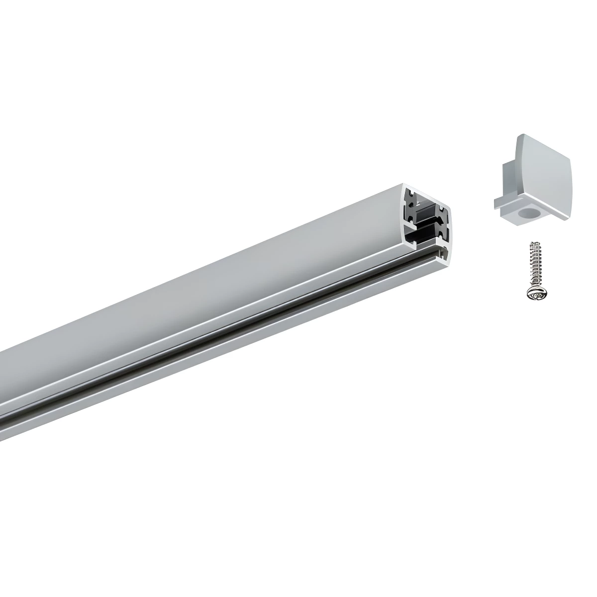 Zaślepka URail - end cap, chrom, mat, system szynowy