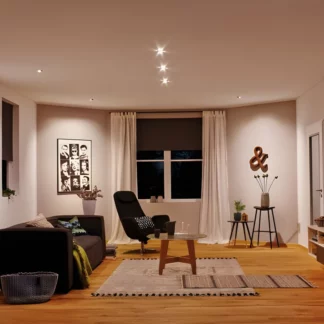 Zestaw oczek sufitowych Nova do nowoczesnego salonu