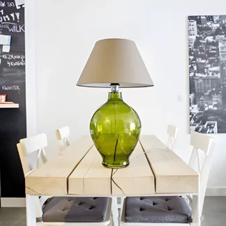 Lampa stołowa Genova  - kolor beżowy, Szary, Zielony - L011011206