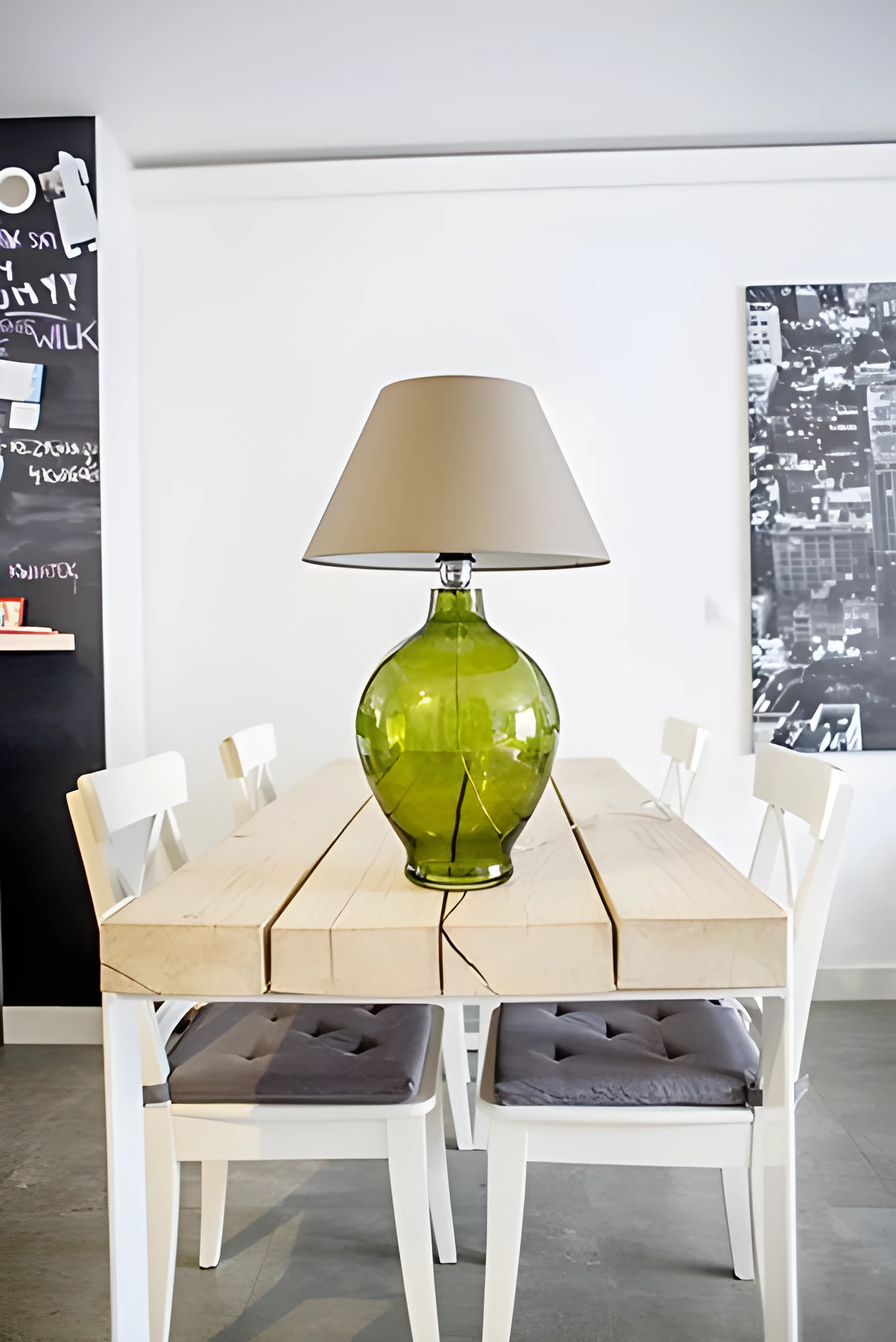 Lampa stołowa Genova - kolor beżowy, Szary, Zielony - L011011206