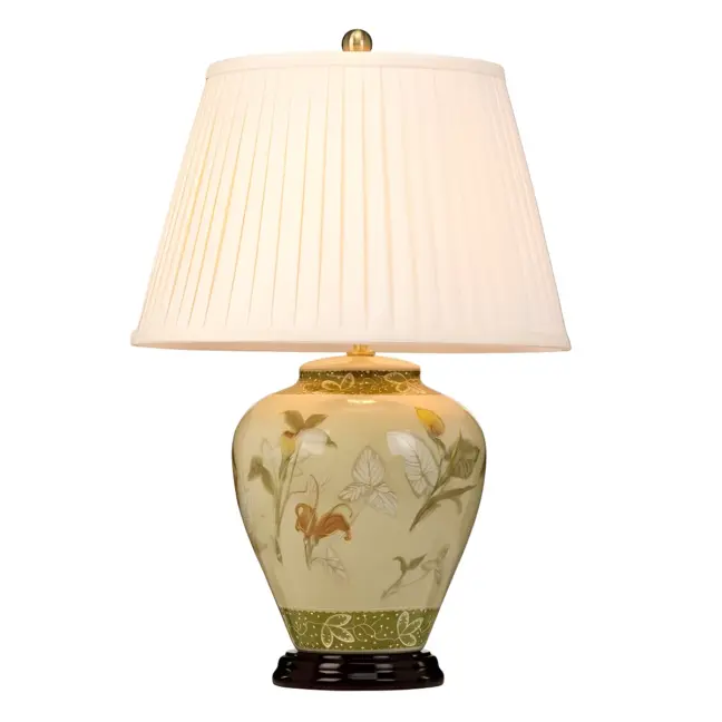 Lampa stołowa Arum - kolor beżowy, Zielony - ARUM LILY/TL