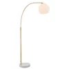 Złota lampa podłogowa Otto - z kulistym kloszem