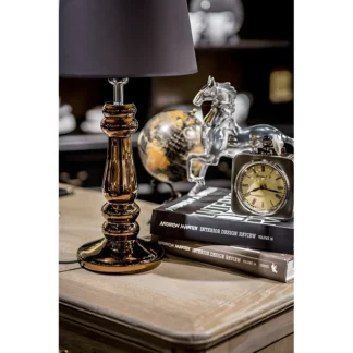 Lampa stołowa Petit Trianon - kolor miedź, połysk, Czarny - L051261260