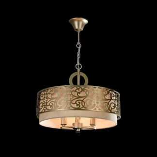 Lampa wisząca Venera - kolor beżowy, mosiądz, złoty - H260-03-N