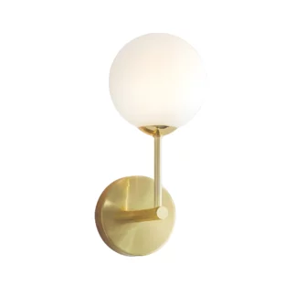 Złoty kinkiet Otto - duża szklana kula