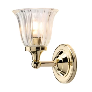 Kinkiet Devon - kolor mosiądz, transparentny, złoty - BATH/AUSTEN1 PB