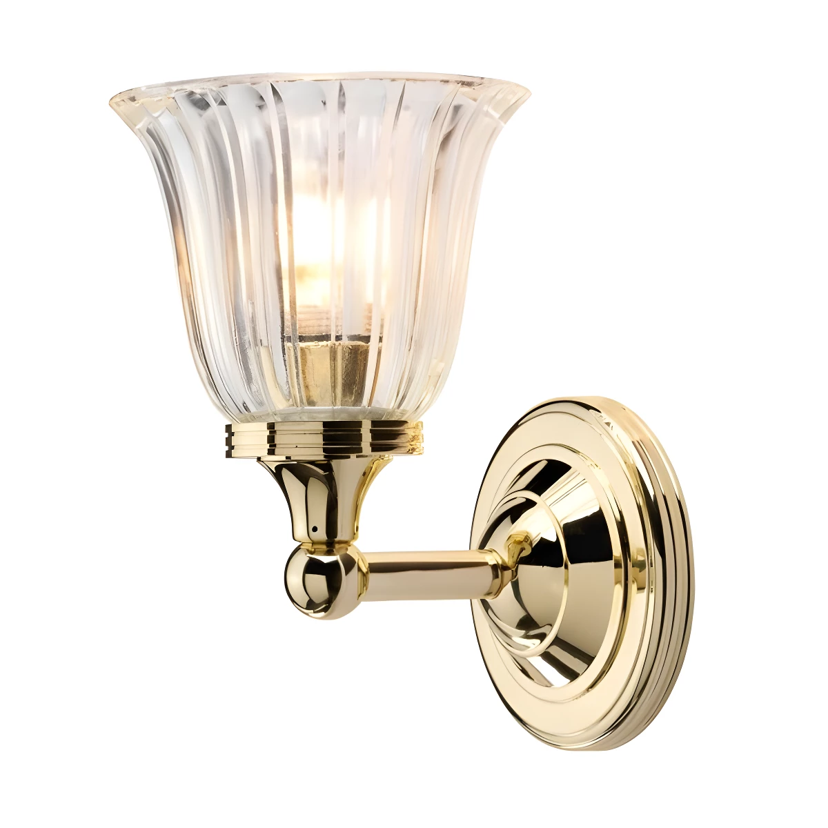 Kinkiet Devon - kolor mosiądz, transparentny, złoty - BATH/AUSTEN1 PB