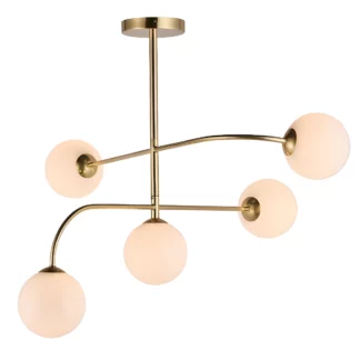 Złoty żyrandol sufitowy Otto - szklane kule