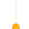 Prosta lampa wisząca Oss - żółta nad wyspę w kuchni