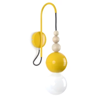 Kinkiet Loft Bala - żółte kulki