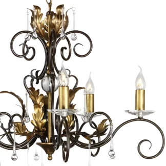 Żyrandol Amarilli - kolor brązowy, złoty - AML5 BRONZE