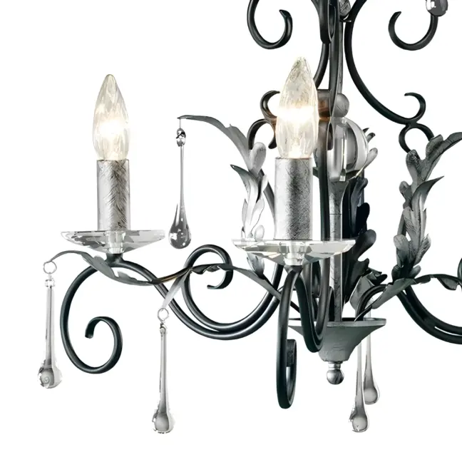Żyrandol Amarilli - kolor srebrny, Czarny - AML3 BLK/SILVER