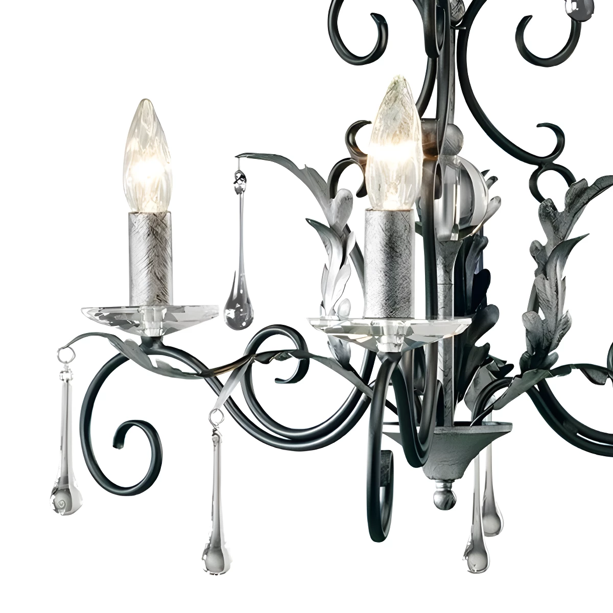 Żyrandol Amarilli - kolor srebrny, Czarny - AML3 BLK/SILVER