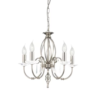 Żyrandol Grace  - AG5 POL NICKEL