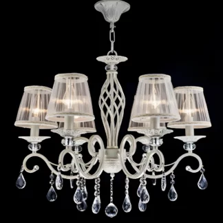 Żyrandol Grace - kolor biały, złoty - ARM247-06-G