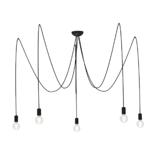 Żyrandol Spider - kolor Czarny - 6788