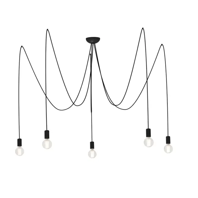 Żyrandol Spider  - kolor Czarny - 6788