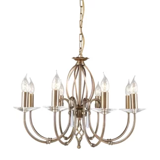 Żyrandol Grace  - AG8 AGED BRASS