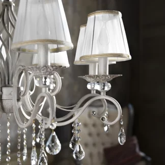 Żyrandol kryształowy Grace - kolor biały, złoty - ARM247-08-G