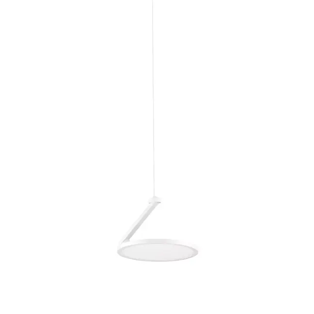 Ruchoma lampa sufitowa LED Eclipto w kolorze białym, płaska, 14W