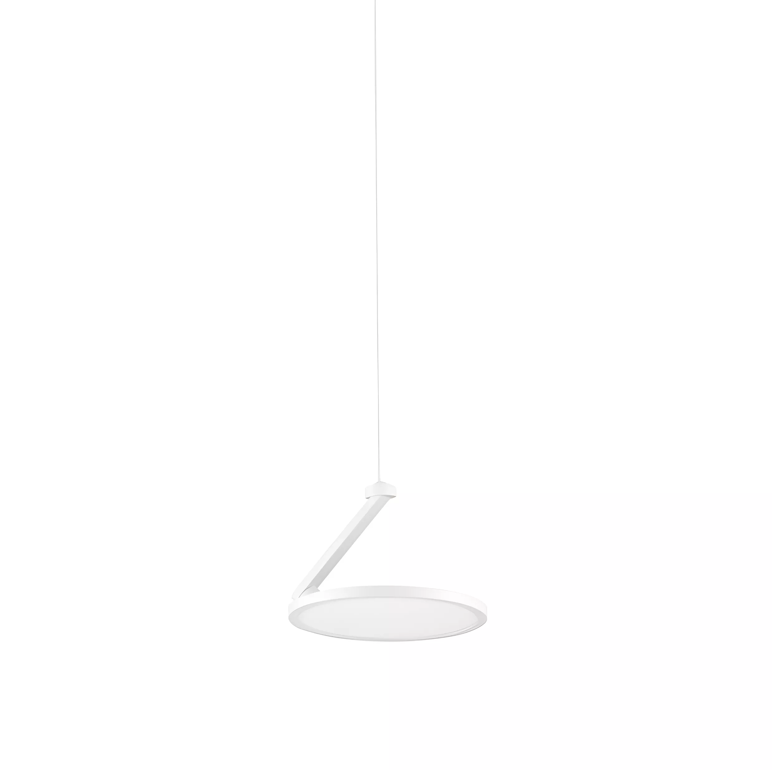 Ruchoma lampa sufitowa LED Eclipto w kolorze białym, płaska, 14W