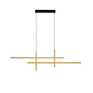 Wisząca lampa LED 43W w złotym, geometrycznym stylu Shadowbeam