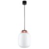 Szklana lampa wisząca Boom 25 w miedzianym wykończeniu