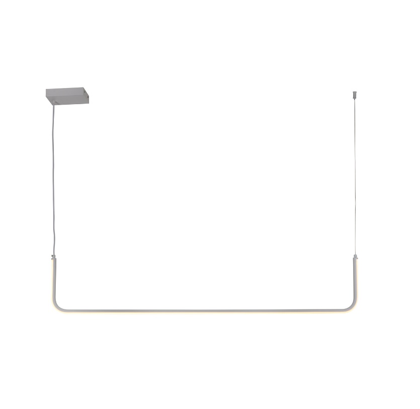 Lampa wisząca Minima LED 120 cm szara – nowoczesna podłużna forma