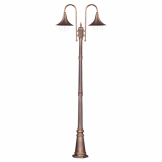 Latarnia ogrodowa Boston 237 cm miedziana IP44 E27