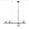 Lampa wisząca Moderno 80 czarna z białymi kulami G9