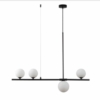 Lampa wisząca Moderno 80 czarna z białymi kulami G9