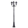 Lampa ogrodowa typu latarnia 3xE27 IP44 233 cm – czarna