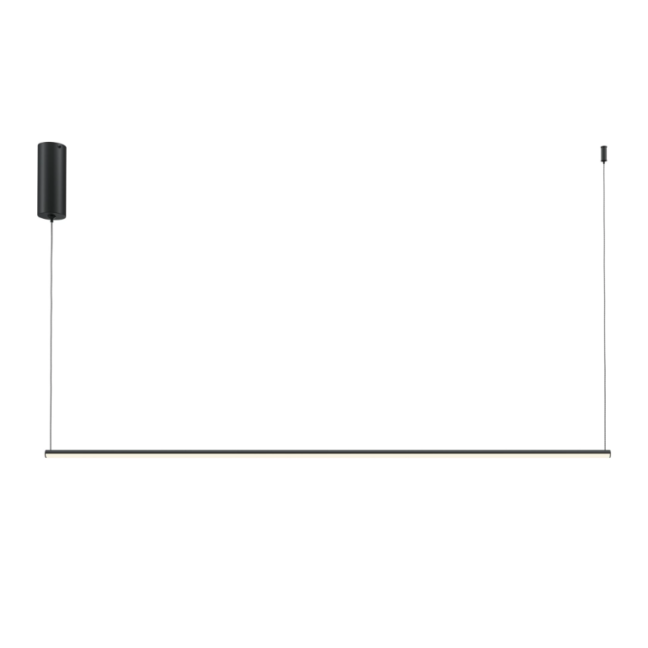 Lampa wisząca LED Halo 120 cm czarna – 16W regulowane światło
