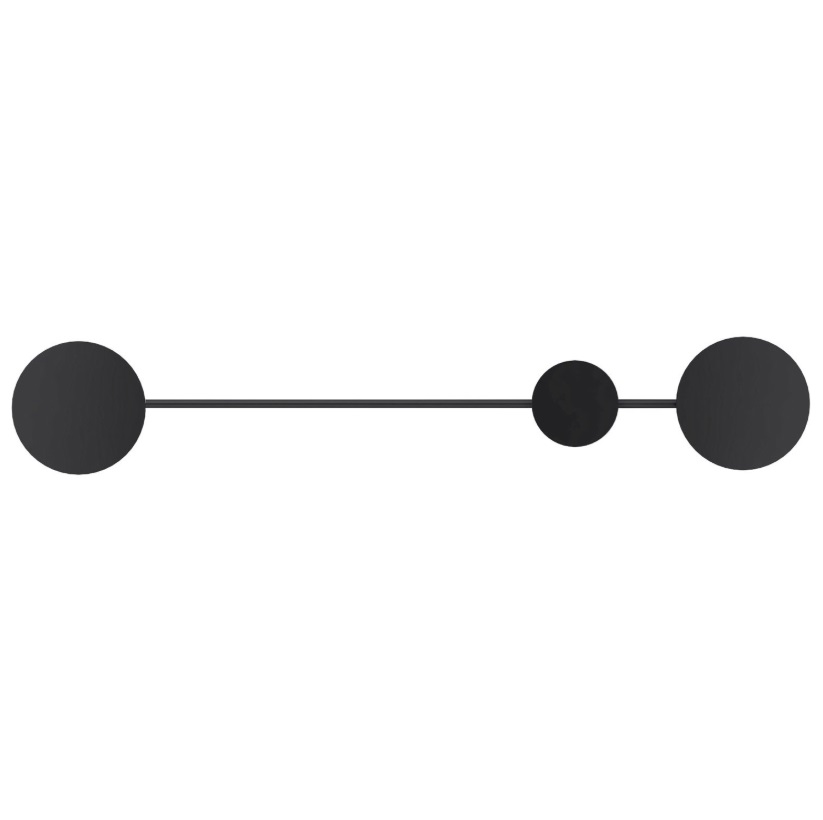 Kinkiet LED Clex 86 cm czarny – nowoczesny geometryczny design