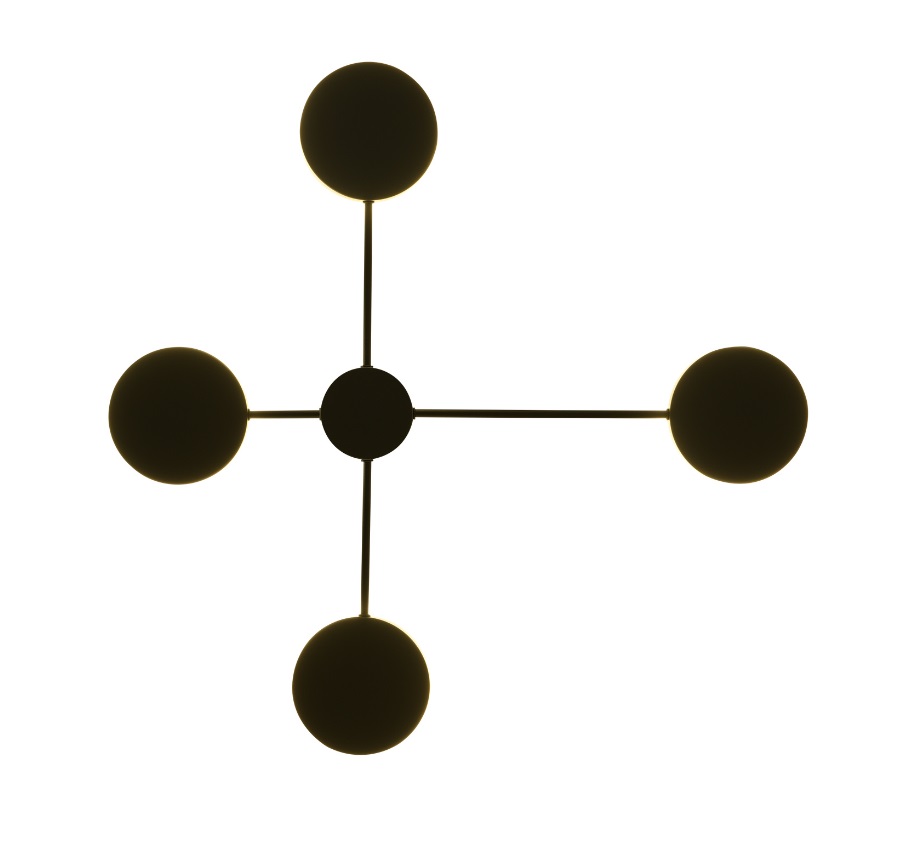 Kinkiet ścienny LED Clex 4-punktowy czarny