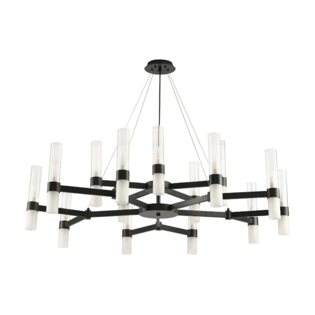 Żyrandol Candela 120 cm, 30xG9, czarny – nowoczesny, regulowany