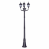 Latarnia ogrodowa Vasco z 3 kloszami E27, czarna, 235 cm, IP44