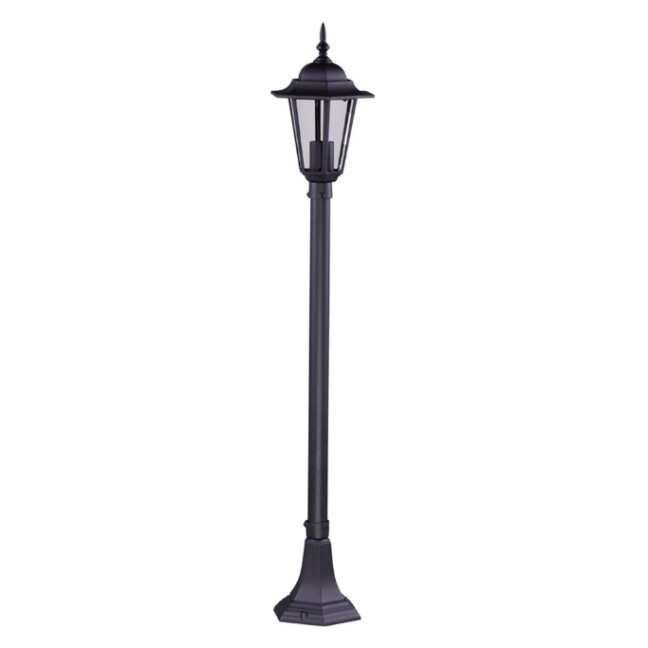 Latarnia ogrodowa czarna 105 cm IP44 E27 – styl klasyczny