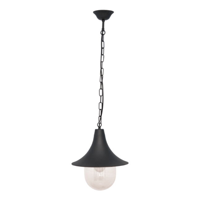 Lampa zewnętrzna wisząca Boston na łańcuchu IP44 czarna