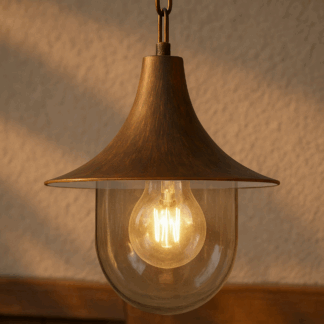 Lampa ogrodowa wisząca Boston E27 IP44 brązowa