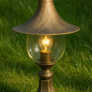 Lampa ogrodowa stojąca Boston 53 cm w patynowanym brązie IP44