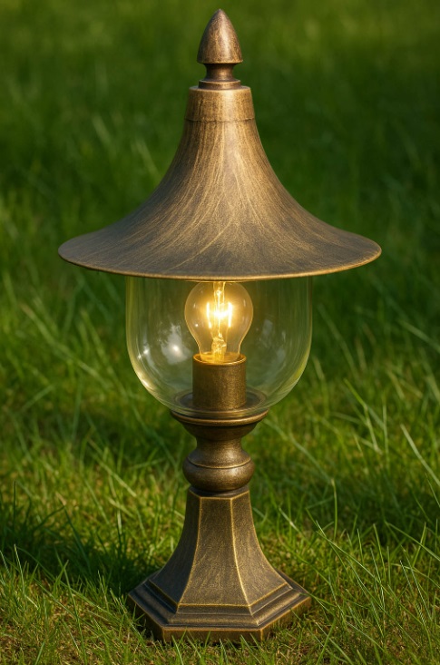 Lampa ogrodowa stojąca Boston 53 cm w patynowanym brązie IP44