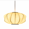 Lampa wisząca Silk 45 Ecru – owalna, tkaninowa forma Japandi