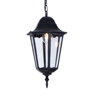 Lampa ogrodowa wisząca Lozana czarna IP44 E27
